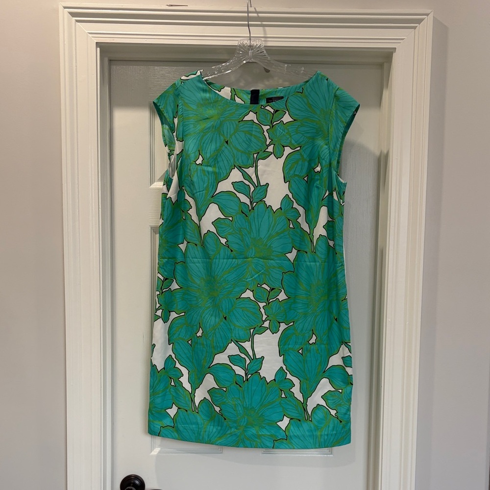 The Limited Teal and White Floral Mini Dress